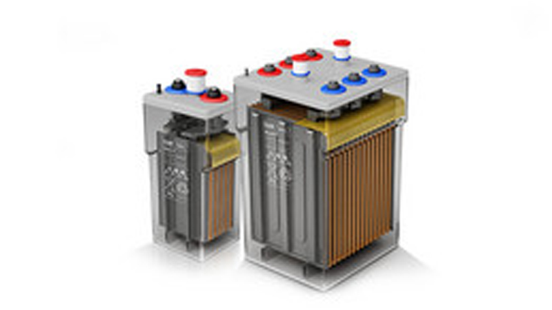 Fiamm VRLA battery bank installed in an African telecom and solar power room, providing backup energy for towers and critical loads