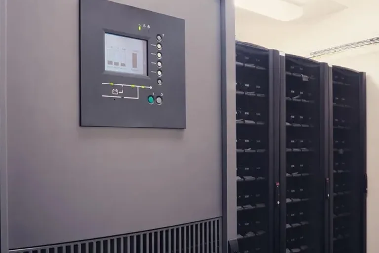 Industrial UPS system maintenance for factories with battery inspection, inverter troubleshooting, and power backup infrastructure for cnc machines and automation systems